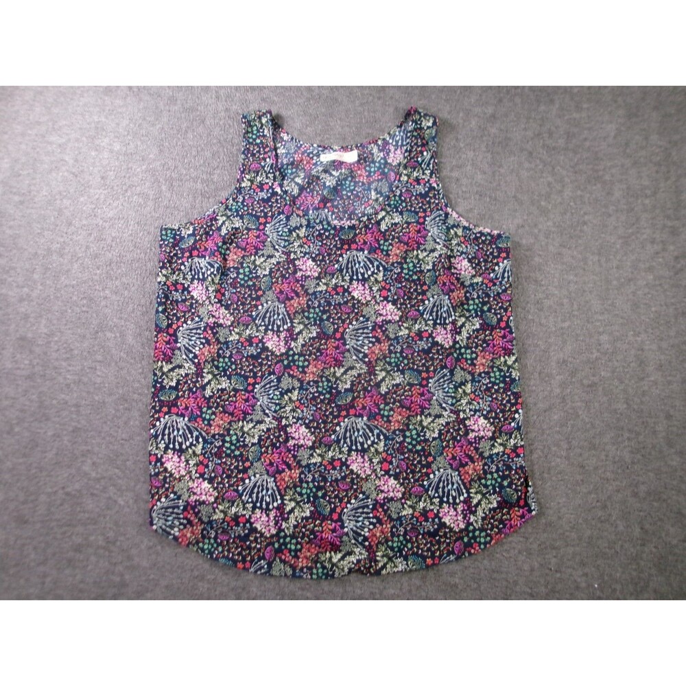 Faded Glory Tank Top Women XXL Floral Causal Base Capsule Summer Causal Boho